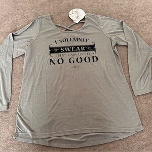 Calling all Harry Potter Fans Gray Long Sleeve Women's Top